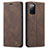 Funda de Cuero Cartera con Soporte Carcasa C01S para Samsung Galaxy S20 FE 5G Marron