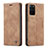 Funda de Cuero Cartera con Soporte Carcasa C01S para Samsung Galaxy S20 Plus 5G Marron Claro