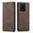 Funda de Cuero Cartera con Soporte Carcasa C01S para Samsung Galaxy S20 Ultra Marron