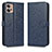 Funda de Cuero Cartera con Soporte Carcasa C01X para Motorola Moto G32 Azul