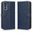 Funda de Cuero Cartera con Soporte Carcasa C01X para Motorola Moto G62 5G Azul