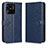 Funda de Cuero Cartera con Soporte Carcasa C01X para Xiaomi Redmi 10 India Azul