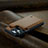 Funda de Cuero Cartera con Soporte Carcasa C02S para Apple iPhone 15 Pro Max Marron
