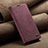 Funda de Cuero Cartera con Soporte Carcasa C02S para Xiaomi Redmi Note 10T 5G Rojo Rosa