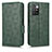 Funda de Cuero Cartera con Soporte Carcasa C02X para Xiaomi Poco X4 NFC Verde