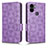 Funda de Cuero Cartera con Soporte Carcasa C02X para Xiaomi Redmi A1 Plus Morado