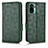 Funda de Cuero Cartera con Soporte Carcasa C02X para Xiaomi Redmi Note 10 4G Verde