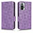 Funda de Cuero Cartera con Soporte Carcasa C02X para Xiaomi Redmi Note 10 Pro Max Morado