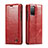 Funda de Cuero Cartera con Soporte Carcasa C03S para Samsung Galaxy S20 5G Rojo