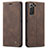 Funda de Cuero Cartera con Soporte Carcasa C03S para Samsung Galaxy S21 5G Marron