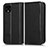 Funda de Cuero Cartera con Soporte Carcasa C03X para Google Pixel 4 Negro