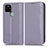 Funda de Cuero Cartera con Soporte Carcasa C03X para Google Pixel 5 Morado