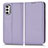 Funda de Cuero Cartera con Soporte Carcasa C03X para Motorola Moto G52j 5G Morado