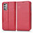 Funda de Cuero Cartera con Soporte Carcasa C03X para Motorola Moto G52j 5G Rojo