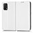 Funda de Cuero Cartera con Soporte Carcasa C03X para Oppo A74 4G Blanco