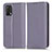 Funda de Cuero Cartera con Soporte Carcasa C03X para Oppo A74 4G Morado