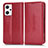 Funda de Cuero Cartera con Soporte Carcasa C03X para Oppo Reno7 A Rojo