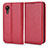 Funda de Cuero Cartera con Soporte Carcasa C03X para Samsung Galaxy XCover 5 SM-G525F Rojo