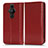 Funda de Cuero Cartera con Soporte Carcasa C03X para Sony Xperia PRO-I Rojo