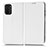 Funda de Cuero Cartera con Soporte Carcasa C03X para Xiaomi Redmi Note 10S 4G Blanco