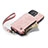 Funda de Cuero Cartera con Soporte Carcasa C04S para Apple iPhone 13 Pro Oro Rosa