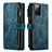 Funda de Cuero Cartera con Soporte Carcasa C05S para Samsung Galaxy S20 Lite 5G Azul