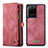 Funda de Cuero Cartera con Soporte Carcasa C05S para Samsung Galaxy S20 Ultra Rojo