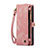 Funda de Cuero Cartera con Soporte Carcasa C06S para Apple iPhone 14 Pro Max Rosa