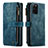 Funda de Cuero Cartera con Soporte Carcasa C07S para Samsung Galaxy S20 5G Azul