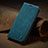 Funda de Cuero Cartera con Soporte Carcasa C10S para Samsung Galaxy S22 5G Azul