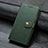 Funda de Cuero Cartera con Soporte Carcasa D01 para Xiaomi Mi Note 10 Verde