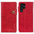 Funda de Cuero Cartera con Soporte Carcasa D01Y para Samsung Galaxy S21 Ultra 5G Rojo