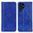 Funda de Cuero Cartera con Soporte Carcasa D03Y para Samsung Galaxy S22 Ultra 5G Azul