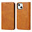 Funda de Cuero Cartera con Soporte Carcasa D04T para Apple iPhone 13 Marron Claro