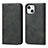 Funda de Cuero Cartera con Soporte Carcasa D04T para Apple iPhone 13 Negro