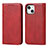 Funda de Cuero Cartera con Soporte Carcasa D04T para Apple iPhone 14 Plus Rojo