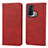 Funda de Cuero Cartera con Soporte Carcasa D04T para Oppo Reno5 A Rojo