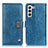 Funda de Cuero Cartera con Soporte Carcasa D06Y para Samsung Galaxy S24 Plus 5G Azul