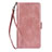 Funda de Cuero Cartera con Soporte Carcasa D09T para Samsung Galaxy S21 5G Oro Rosa