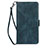 Funda de Cuero Cartera con Soporte Carcasa D09T para Samsung Galaxy S21 Plus 5G Azul