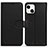 Funda de Cuero Cartera con Soporte Carcasa DL1 para Apple iPhone 13 Negro