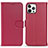 Funda de Cuero Cartera con Soporte Carcasa DL1 para Apple iPhone 13 Pro Max Rosa Roja