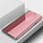 Funda de Cuero Cartera con Soporte Carcasa Espejo Carcasa para Samsung Galaxy A9s Oro Rosa
