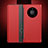Funda de Cuero Cartera con Soporte Carcasa F01 para Huawei Mate 40 Pro Rojo