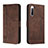 Funda de Cuero Cartera con Soporte Carcasa H01X para Sony Xperia L4 Marron