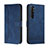 Funda de Cuero Cartera con Soporte Carcasa H01X para Xiaomi Mi Note 10 Lite Azul