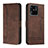 Funda de Cuero Cartera con Soporte Carcasa H01X para Xiaomi Redmi 10 India Marron