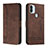 Funda de Cuero Cartera con Soporte Carcasa H01X para Xiaomi Redmi A1 Plus Marron