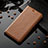 Funda de Cuero Cartera con Soporte Carcasa H02P para Apple iPhone 11 Pro Max Marron Claro