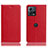 Funda de Cuero Cartera con Soporte Carcasa H02P para Motorola Moto Edge 30 Fusion 5G Rojo